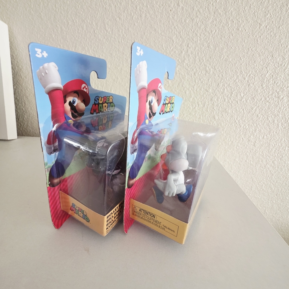 NEW Nintendo Super Mario Bros  2.5” Action Figure White Yoshi,  BULLET BILL - Picture 3 of 5